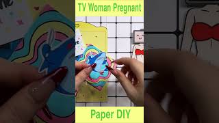 TV Woman Pregnant shorts asmr diy paperdiy blindbag lisaasmr lisashorts [upl. by Esenaj]