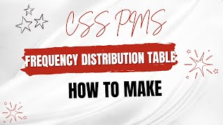 How to Make Frequency Distribution Table [upl. by Ahsiakal]