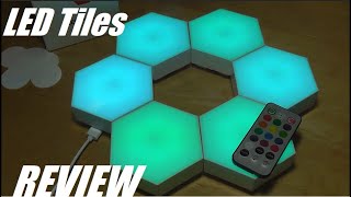 REVIEW Modular LED Panel Wall Light  Smart RGB Geometric Hexagon Tile Lamp [upl. by Caddric544]