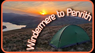 Stunning WILD camp  Hike Windermere to Penrith for rail links [upl. by Mycah578]