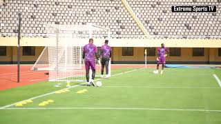 Man Utd amp Cameroon goalkeeper Andre Onana touches Inside Cameroon Training in Namboole Uganda [upl. by Kcarb211]