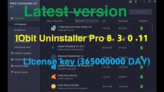 Latest version IObit Uninstaller Pro 8 3 0 11 Patch License key 365000000 DAY [upl. by Rheinlander]