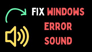 How to Fix Windows Background Error sound on Windows 11 [upl. by Eartha]