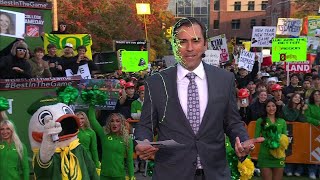 SHIRTLESS MCAFEE WAS SUMMONED 🤣 BEST OF The Oregon Duck amp Brutus on College GameDay [upl. by Atnuahsal]