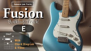 Chill Fusion Groove Guitar Backing Track in E major [upl. by Ntsuj]