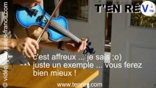 violon électrique bleu électro acoustique rigozetti [upl. by Yrtsed]