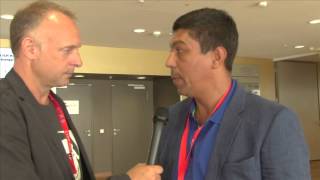 Giovane Elber im Interview  Audi Cup 2013 [upl. by Yeknarf]