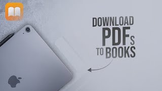 How to Add PDF to Books on iPad tutorial [upl. by Avaria]