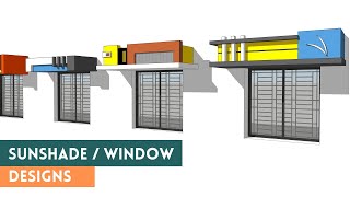 Sunshade design  Window design  Modern house design  House elevation series  new video [upl. by Annayehc]