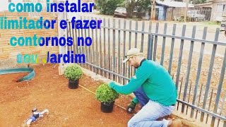 como colocar limitador de grama passo a passo jardim com buxinhos [upl. by Bellaude25]