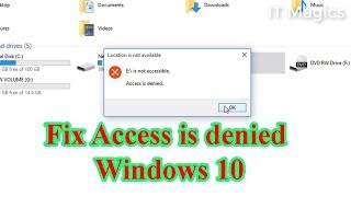 Access is denied in windows 10 fix Local drive is not accessible [upl. by Selima]