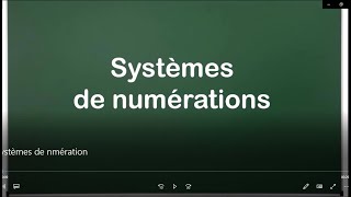 Systèmes de numération [upl. by Airb]