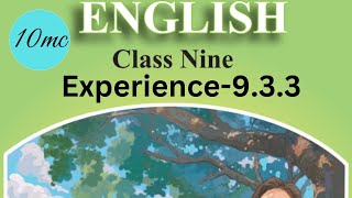 Class 9 English BD Experience 933  New curriculum 2024  10 minute class [upl. by Ylrae254]