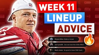 Fantasy Football Week 11 Lineup Advice  NFL Inactives Injuries amp StartSit Decisions 2024 [upl. by Pride]