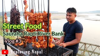 Street FoodRapti RiverSauraha ChitwanVlog 3 exploringnepal saurahachitwan [upl. by Alohs]