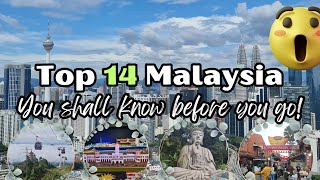 Best 14 Places to Visit in Malaysia 🤩🥰  Tourist Attraction 2024 [upl. by Sonaj]