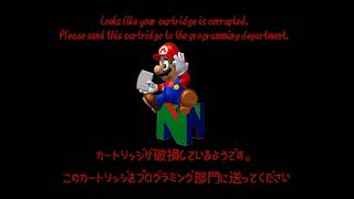 SM64 Error Screen Corrupted Cartridge Detected [upl. by Aitnyc]