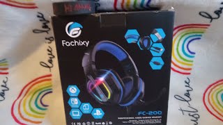 UNBOXING 24 Fachixy RGB Light FC200 Gaming HEADSET Was It a Waste of Money [upl. by Cindi]