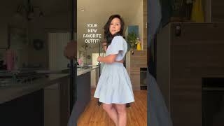 Crossover mini dress over 40 haul momblogger over40style amazonfashion [upl. by Berger616]