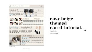 easy beige themed carrd tutorial ⁺ © chiggiri [upl. by Nylg743]