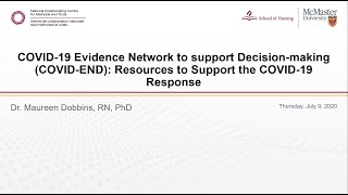 COVID19 Evidence Network to support Decisionmaking Resources to Support the COVID19 Response [upl. by Eilesor]