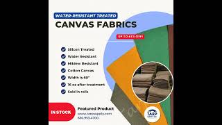 Water Resistant Treated Canvas Fabrics [upl. by Hendrix842]