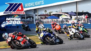 2023 MotoAmerica Daytona 200  HIGHLIGHTS [upl. by Anaujat]