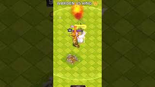 Warden Vs king 👑clashofclans cocshorts coc coctrend [upl. by Yzdnil859]