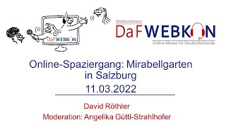 Einstieg und OnlineSpaziergang durch den Mirabellgarten [upl. by Barra]