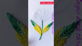 Leaf Embroidery shorts short shortvideo embroidery trending viralvideo youtubeshorts youtube [upl. by Htbazile569]