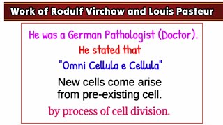 Work of Rudolf Virchow and Louis Pasteur in History of Cell [upl. by Countess]