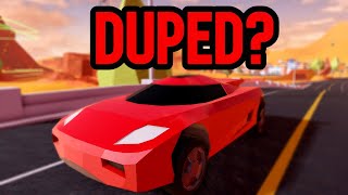 BEWARE OF DUPED CARS AND ITEMS ROBLOX JAILBREAK [upl. by Churchill]