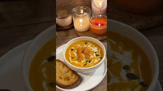 Let’s make butternut squash soup with shrimp ☺️🦐 soup souprecipe recipe [upl. by Aryl836]