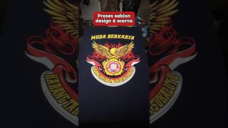 Proses sablon Design 6 warna [upl. by Dagall]