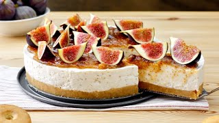 FIG CHEESECAKE RECIPE a delicious nobake recipe QUICK AND SUPER EASY 😋 [upl. by Auberon618]