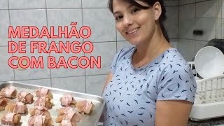 Como Fazer Medalhão de Frango com Bacon no Forno  Receita Fácil e Rápida  Wanessa Lee [upl. by Draw474]