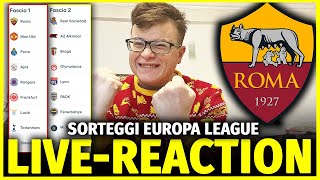 SORTEGGI NUOVA EUROPA LEAGUE CAMPIONATO AS ROMA  LIVEREACTION [upl. by Kial]