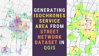 Generating Isochrones Service Area from Street Network Dataset in QGIS [upl. by Benn]