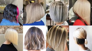 Angled Women Short Bob Haircuts Woman Short Bob Haircuts 2024 [upl. by Allrud]