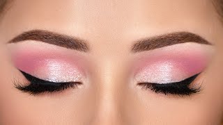 QUICK amp EASY Pink Smokey Eye Makeup Tutorial [upl. by Anitirhc212]