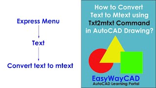 How to Convert Text into Mtext using txt2mtxt Command in AutoCAD Drawing [upl. by Holloway]