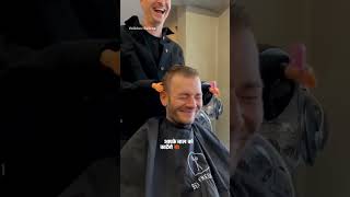 This saloon barbers does a funny prank on every customers shorts [upl. by Hurst]