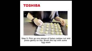 How to make cashew nut cookies  Toshiba Steam Oven [upl. by Niltac]