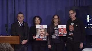 Families of Israeli American hostages speak in Washington DC [upl. by Kcirdaed]