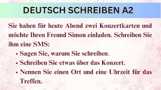 Goethe Zertifikat A2 SCHREIBEN Teil 1  SMS  German Goethe A2 Exam [upl. by Thorn]