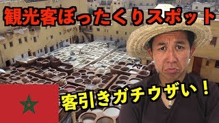 世界三大ウザい国 日本人を狙ったぼったくりが多発する皮なめし工場に行ってみた！in フェズ [upl. by Innad727]