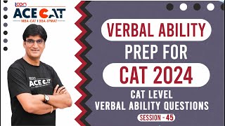 MASTER CAT Verbal Ability with These ESSENTIAL Questions by Anil Sir [upl. by Nolahp]