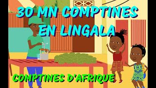 EN LINGALA  30mn comptines africaines avec paroles [upl. by Noirod297]