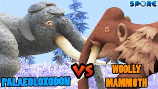 Palaeoloxodon vs Woolly Mammoth Prehistoric Beast Battle S2E6  SPORE [upl. by Lena759]