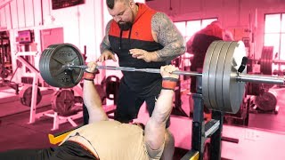 500LB BENCH PRESS WITH EDDIE HALL [upl. by Atteynot]